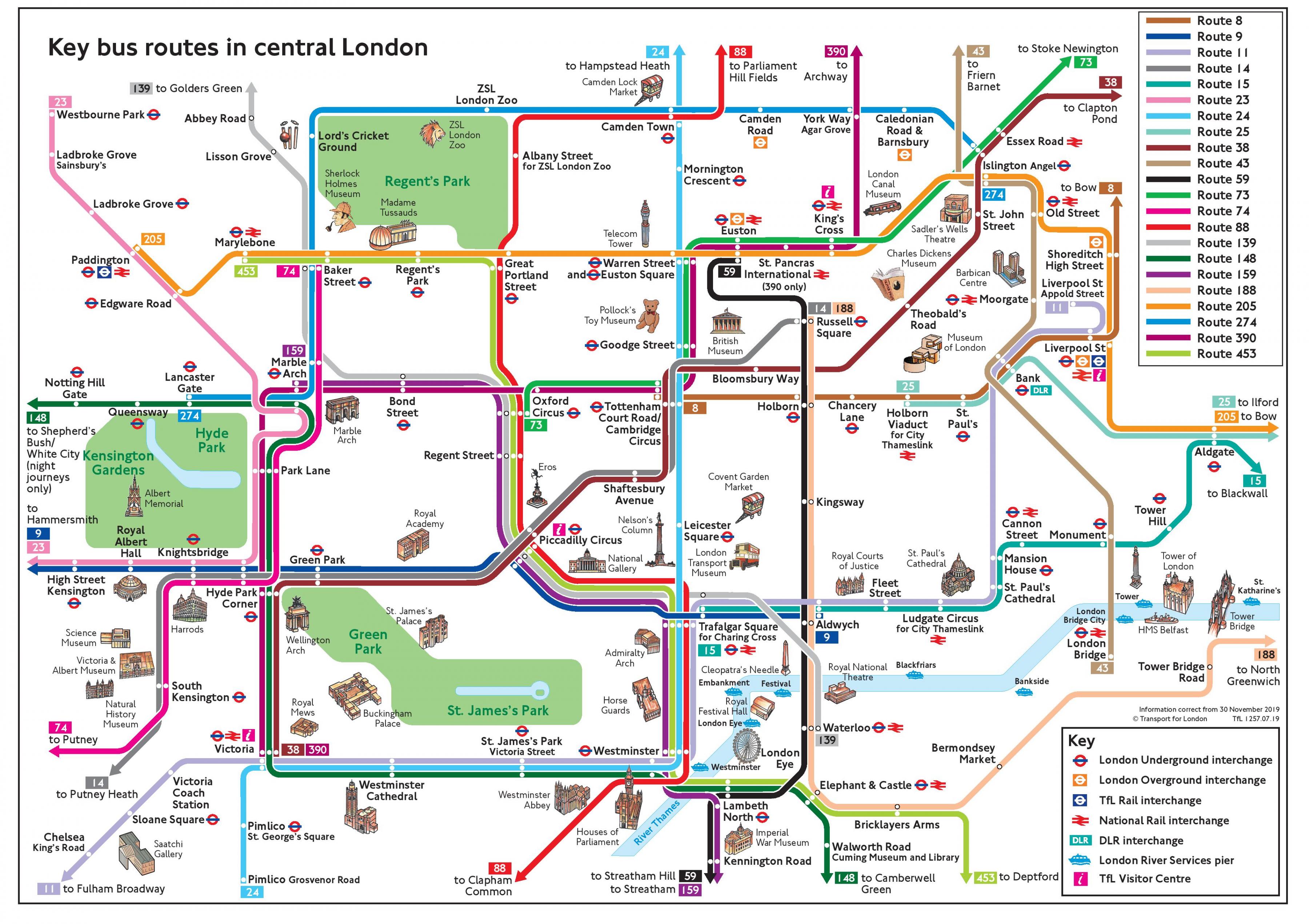 London buss karta - Buss karta över London (England)