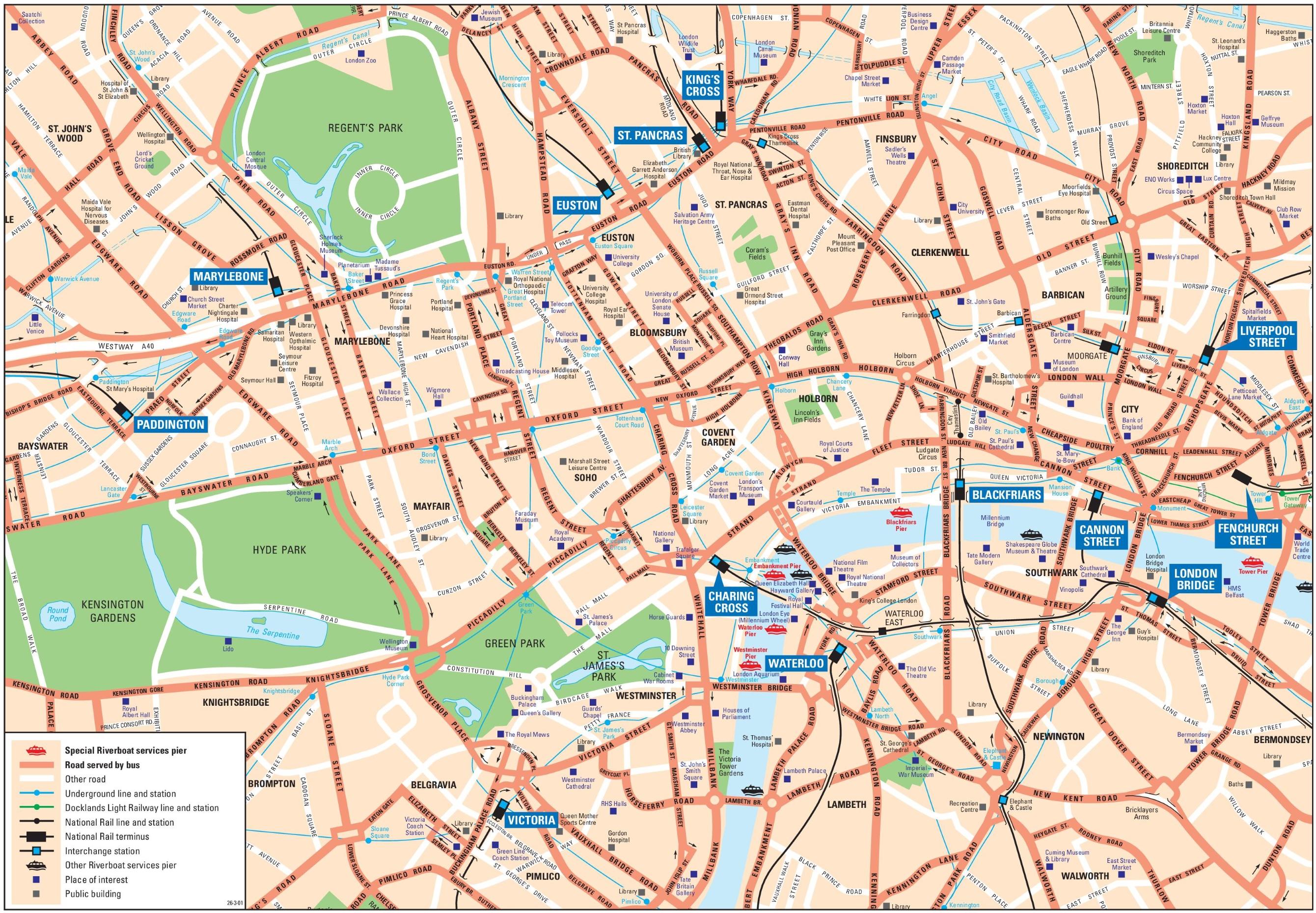 London City karta - London city karta (England)