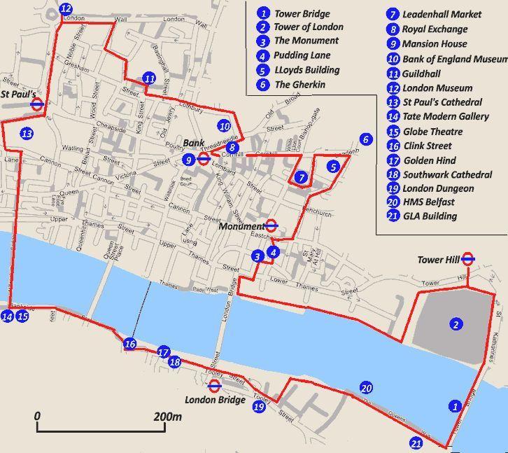 london karta Promenad London karta   Walking karta London (England) london karta